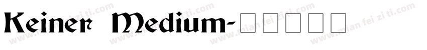 Keiner Medium字体转换
